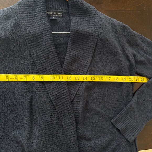 Barefoot Dreams Bamboo Chic Lite Circle Cardigan Navy Sz M - Picture 9 of 10